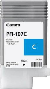 Genuine Cyan Canon PFI-107C Ink Cartridge : 6706B001AA Cartridges JS Bazar
